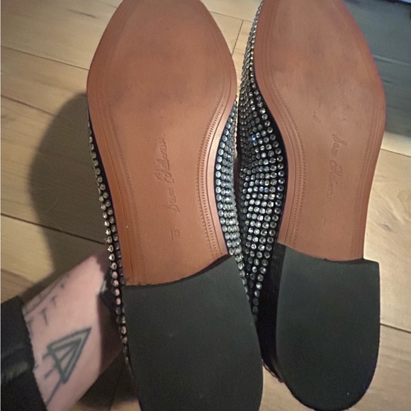 Edgy Black and Silver Rhinestone Loafers - Picture 9 of 11